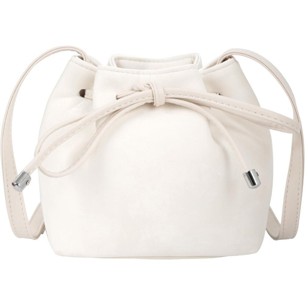 Women Faux Suede Crossbody Bag Mini Drawstring Bucket Shoulder Purse